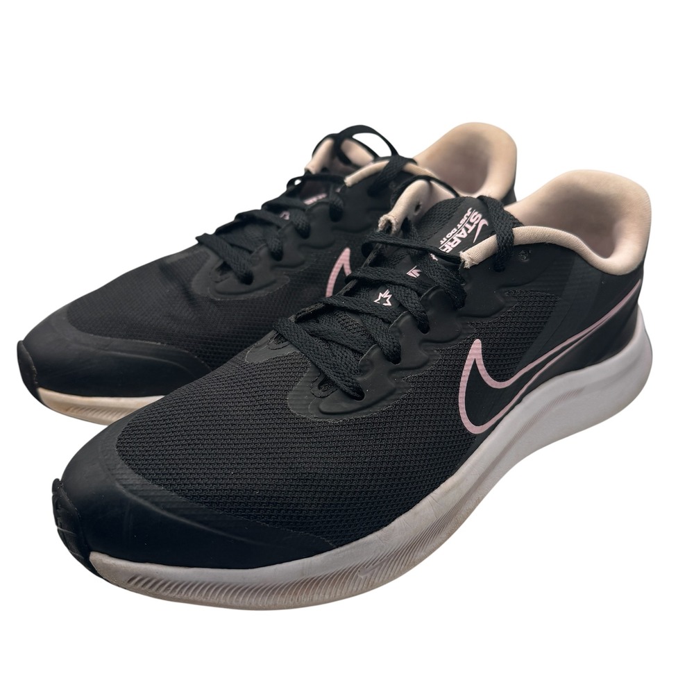 Nike Girls Star Runner 3 GS Grade School Running Shoes Size 5Y Black Pink